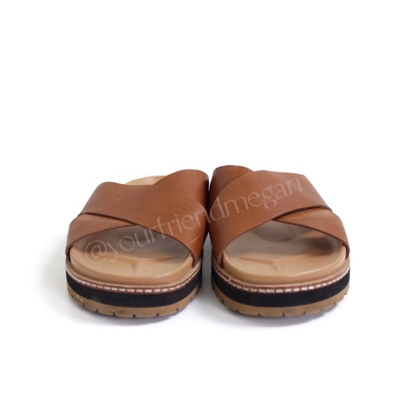 Madewell The Louisa Crisscross Slide English Saddle - Picture 5 of 10